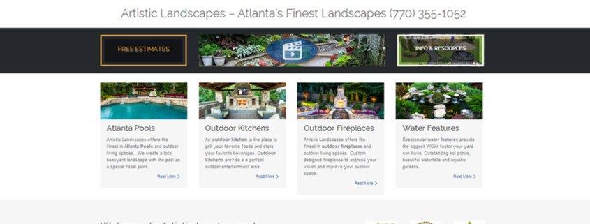 Landscaping company website design