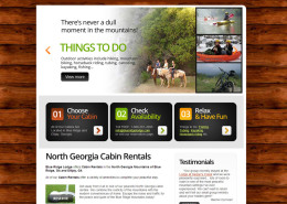 North Georgia Cabin Rental website design